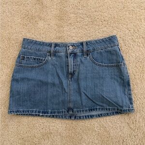 Hollister Blue Denim Mini Skirt